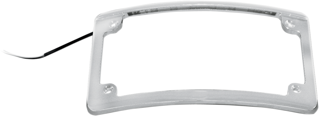 Dual-LED License Place Frame - Indian - Chrome