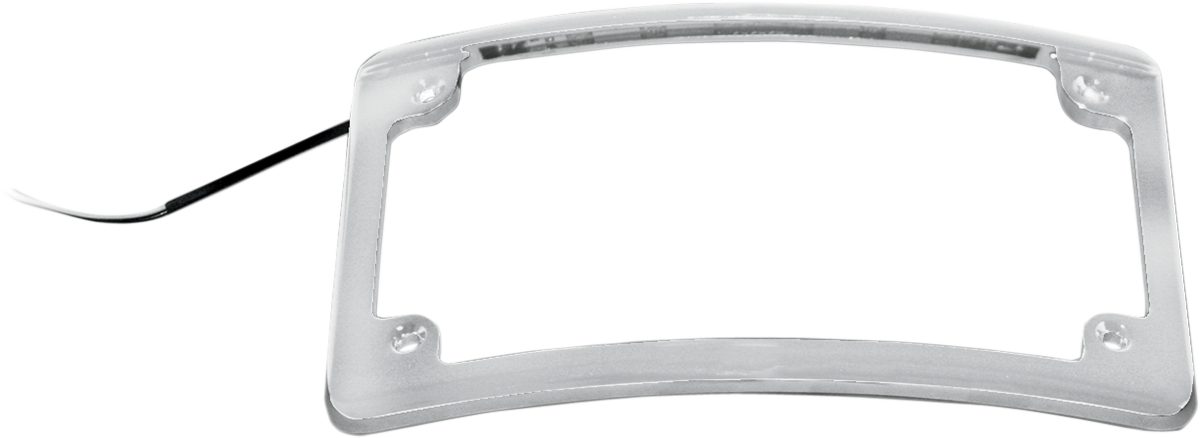 Dual-LED License Place Frame - Indian - Chrome