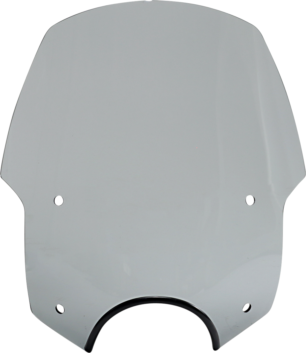 Alley Cat Windshield - 9" Headlight Cut Out - Black Smoke