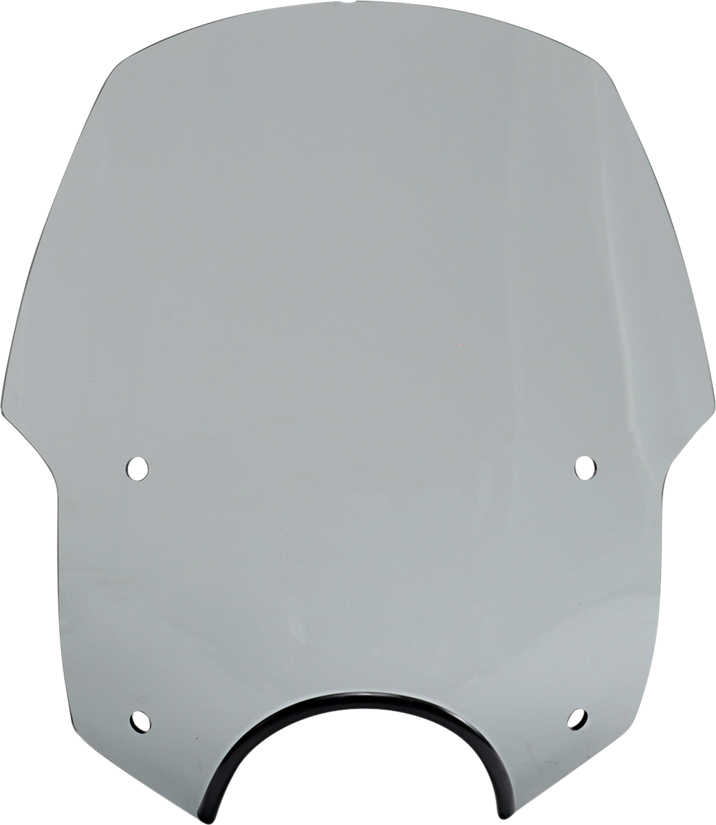 Alley Cat Windshield - 9" Headlight Cut Out - Black Smoke