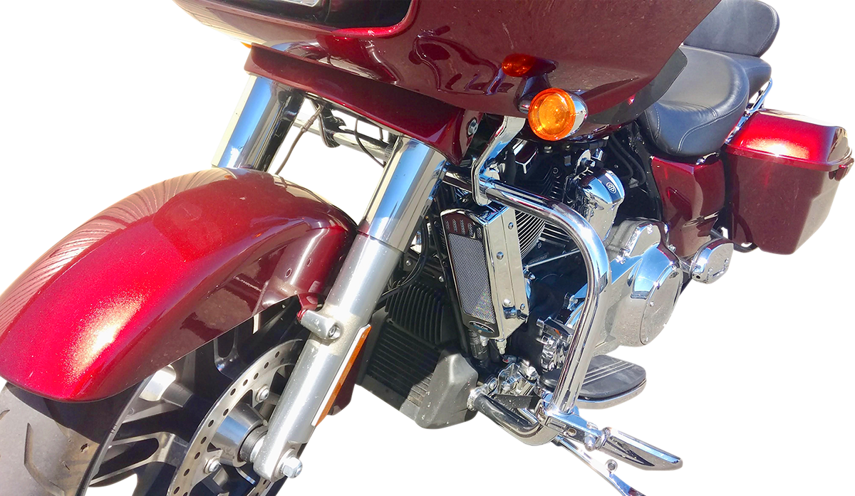 Side Mount Oil Cooler Kit - Chrome - M8 Touring/Trike