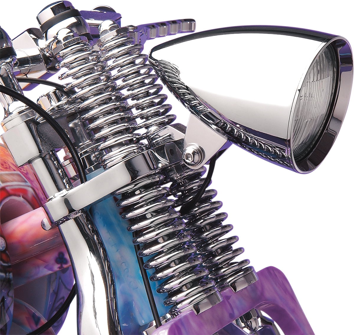 4 1/2" Headlight Housing - Chrome - Concours Rocket Smooth