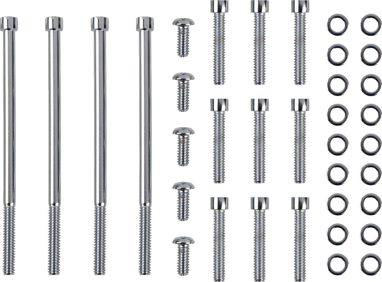 Bolt Kit - Primary/Derby Cover - Socket-Head - Chrome