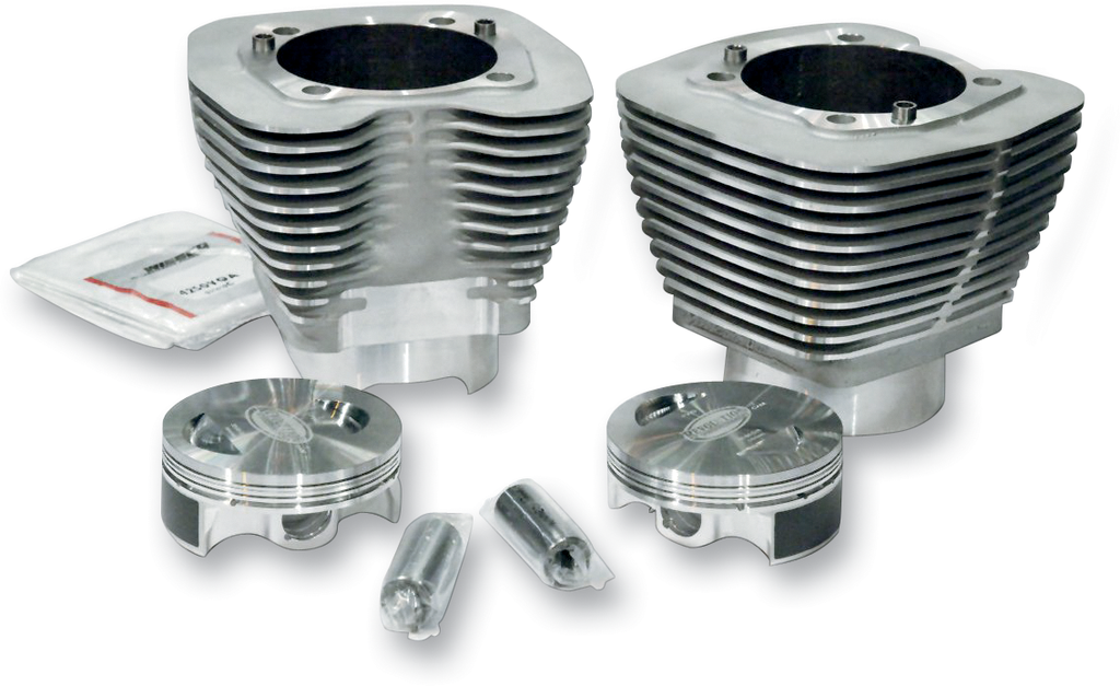 Cylinder Kit - Monster Big Bore - 100" - Black w/Highlighted Fins - Evolution Big Twin '84-'99
