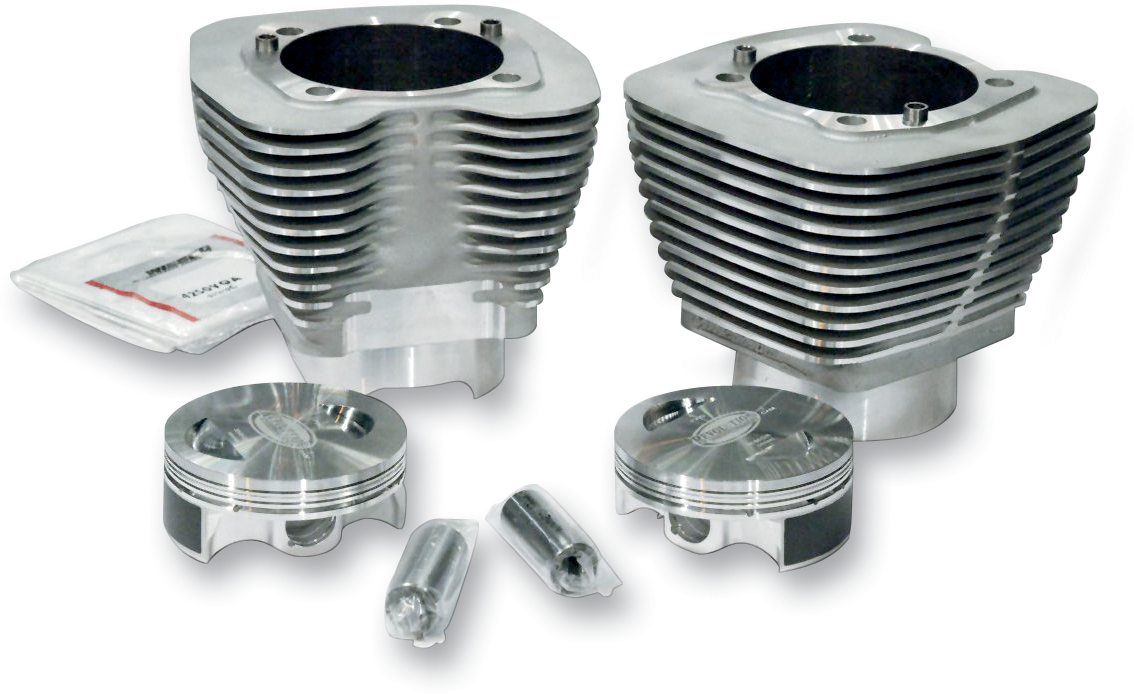 Cylinder Kit - Monster Big Bore - 100" - Black w/Highlighted Fins - Evolution Big Twin '84-'99
