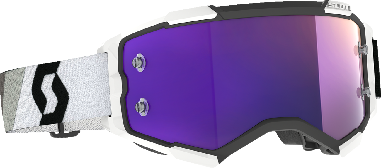 Fury Goggle - Premium Black/White - Purple Chrome Works Lens