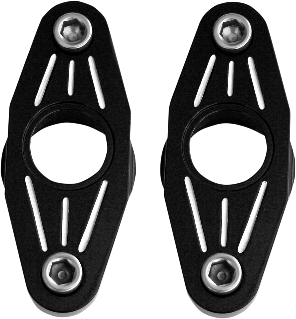 Swingarm Pivot Blocks - Chrome - Smooth