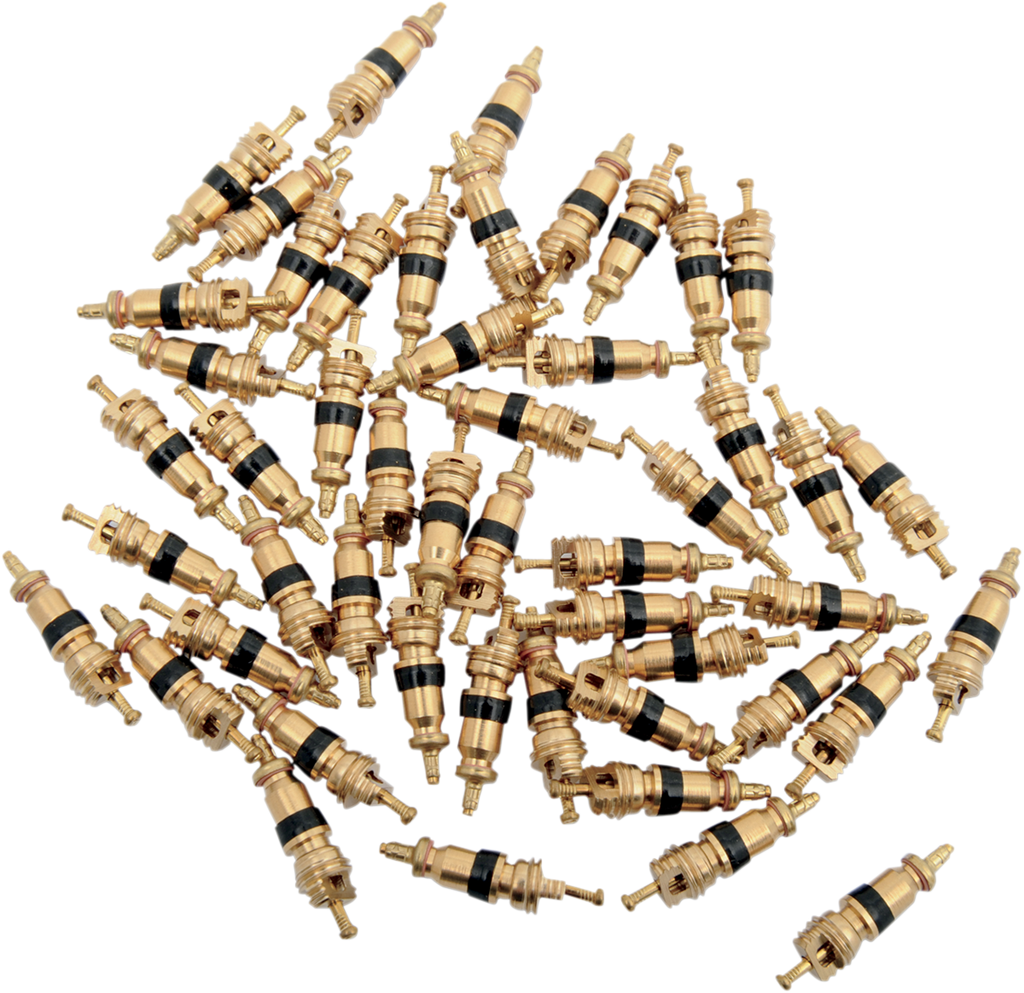 Valve Core - Straight - Gold - 50 Pack