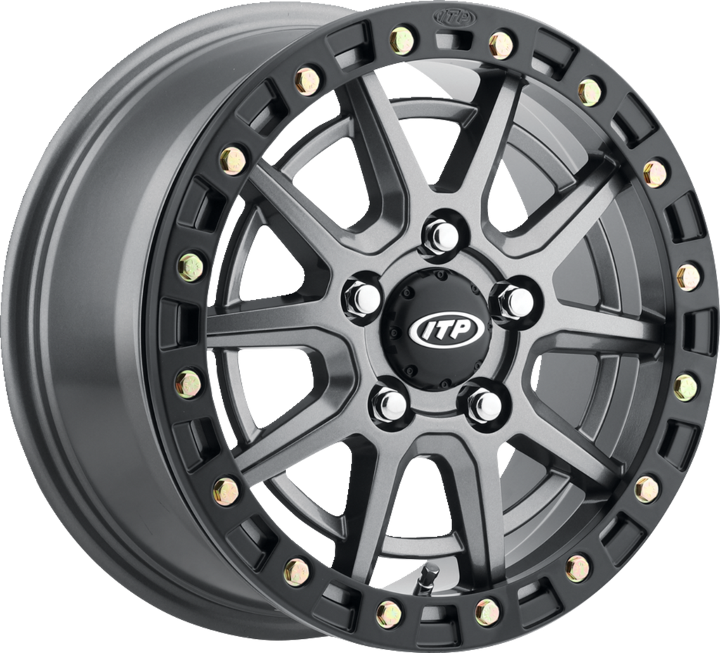Wheel - SD10 Beadlock - Front/Rear - Gray w/Black Ring - 15x7 - 5/4.5 - 6+1
