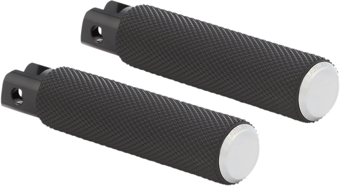 Passenger Knurled Foot Pegs - Blue - FL/FX '18-'25