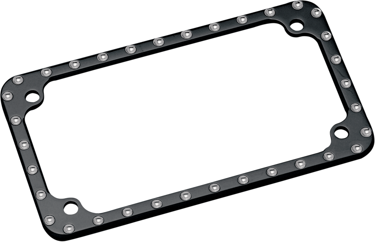 Frame - License Plate Machined Diamond-Edge - Black