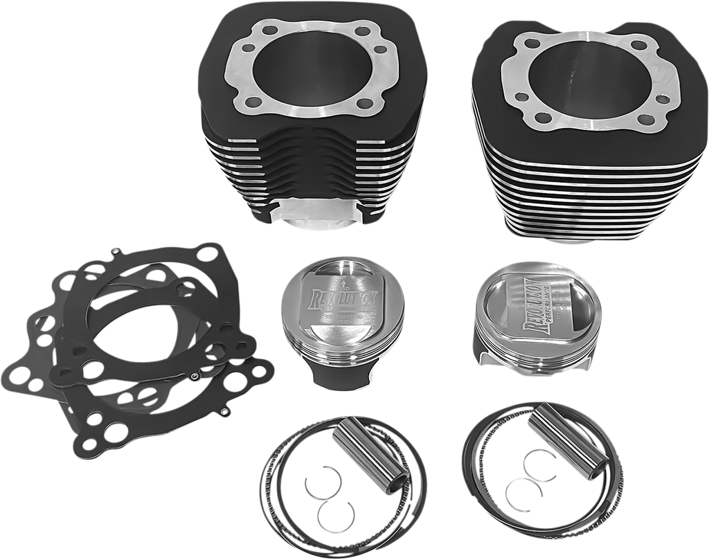 Cylinder Kit - 139" - Black with Highlighted Fins - 107" M8