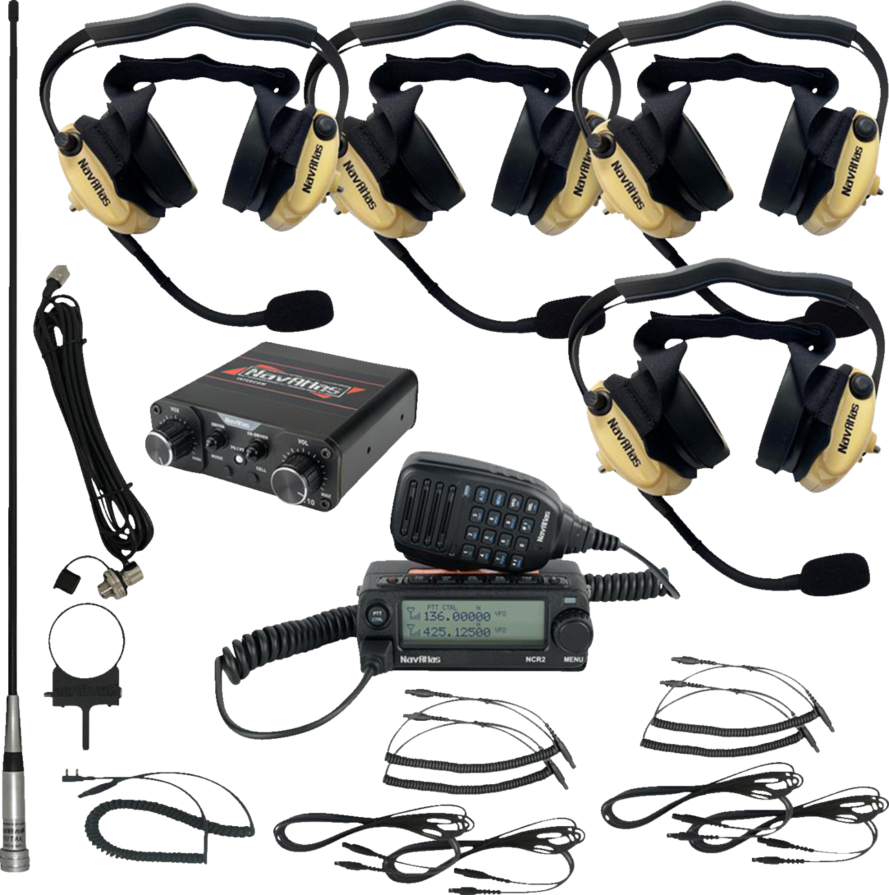 Intercom/Radio and Headset Kit - 4-Seat - Beige
