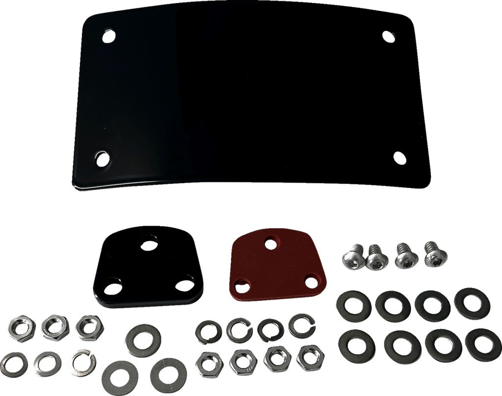License Plate Kit - Curved - Black