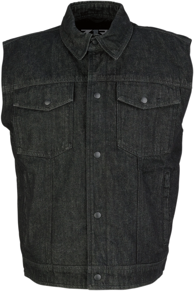 Denim Vest - Black - 3XL