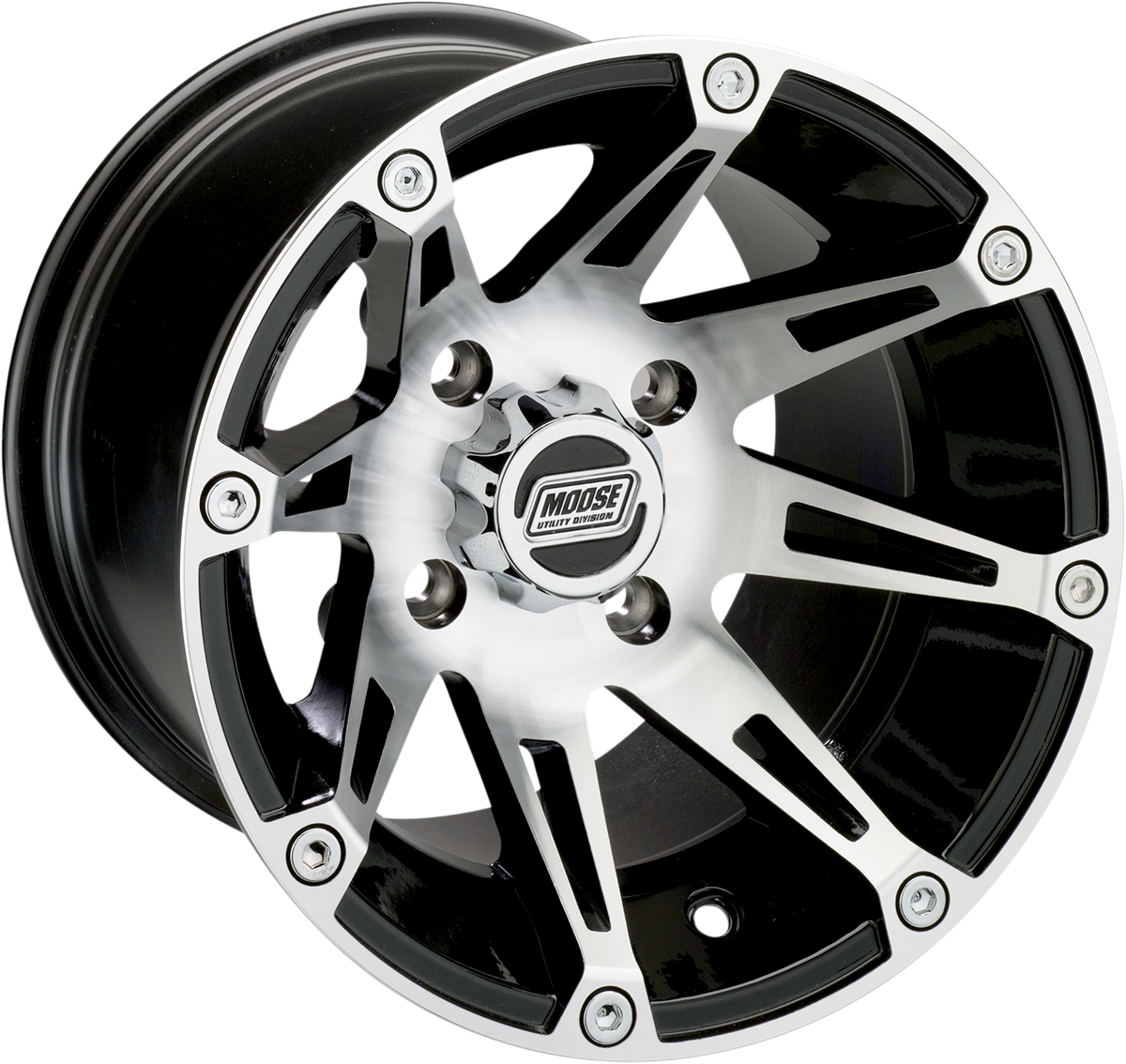 Wheel - 387X - Rear - Machined Black - 14x8 - 4/136 - 4+4