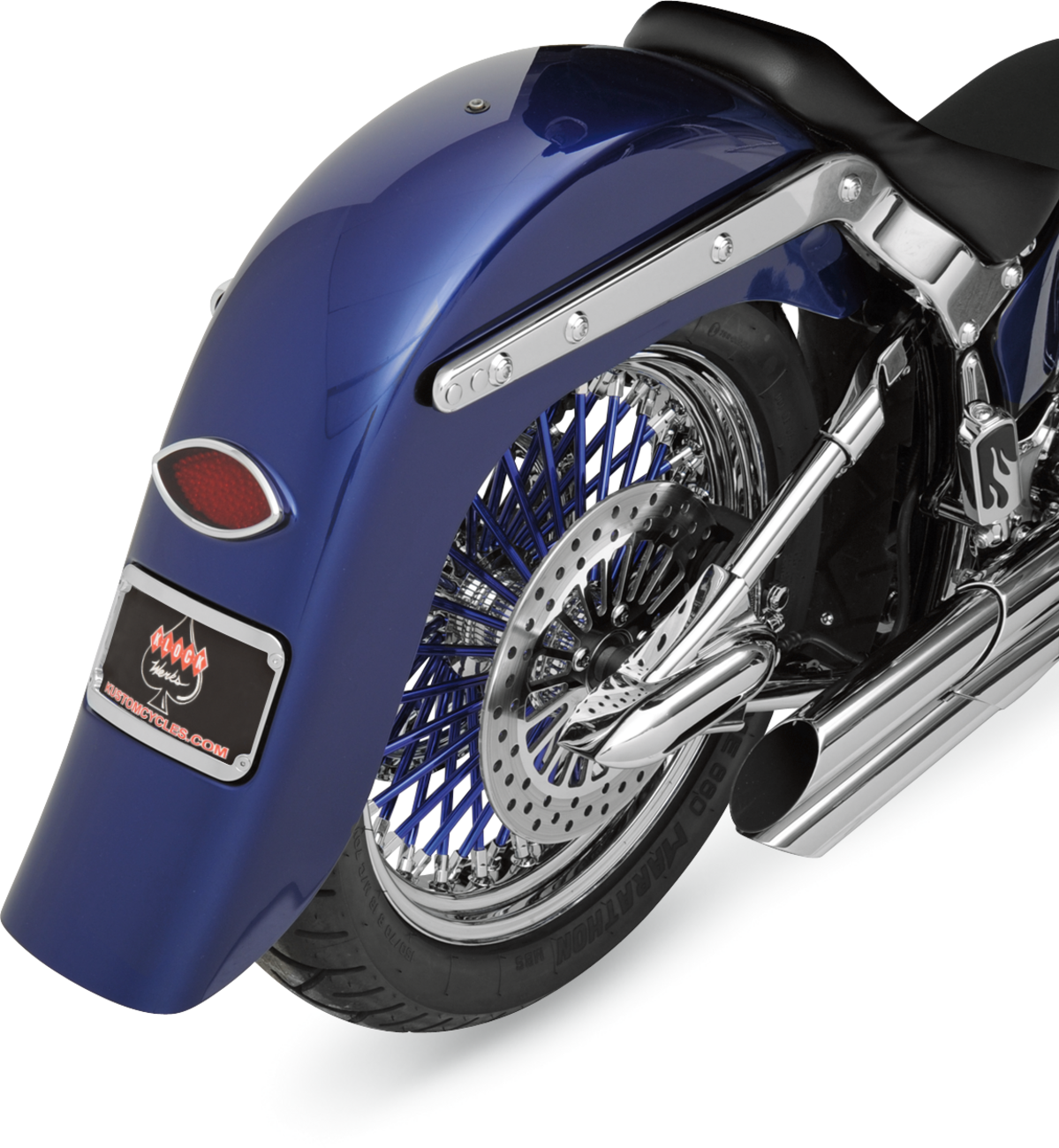 Benchmark 4" Stretched Rear Fender - Frenched - Unfinished - For Custom Application