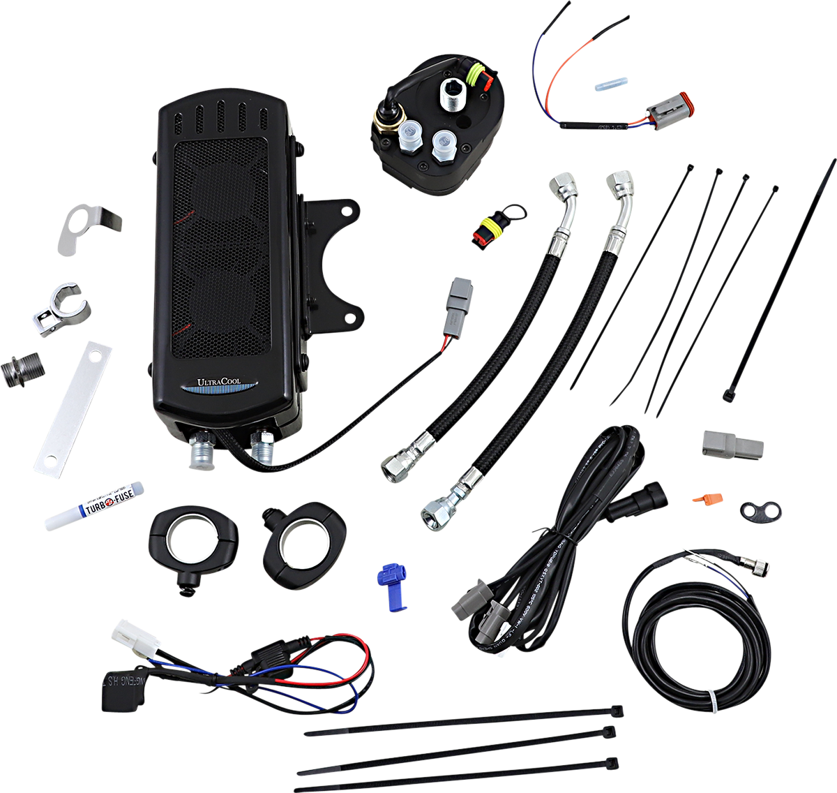 Oil Cooler Kit - Gloss Black - Indian
