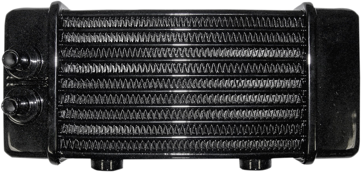 Universal Oil Cooler - 6-Row - Gloss Black
