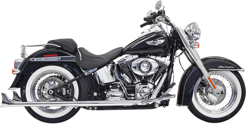 True Duals Exhaust System with Fishtail Mufflers - 30" - Softail
