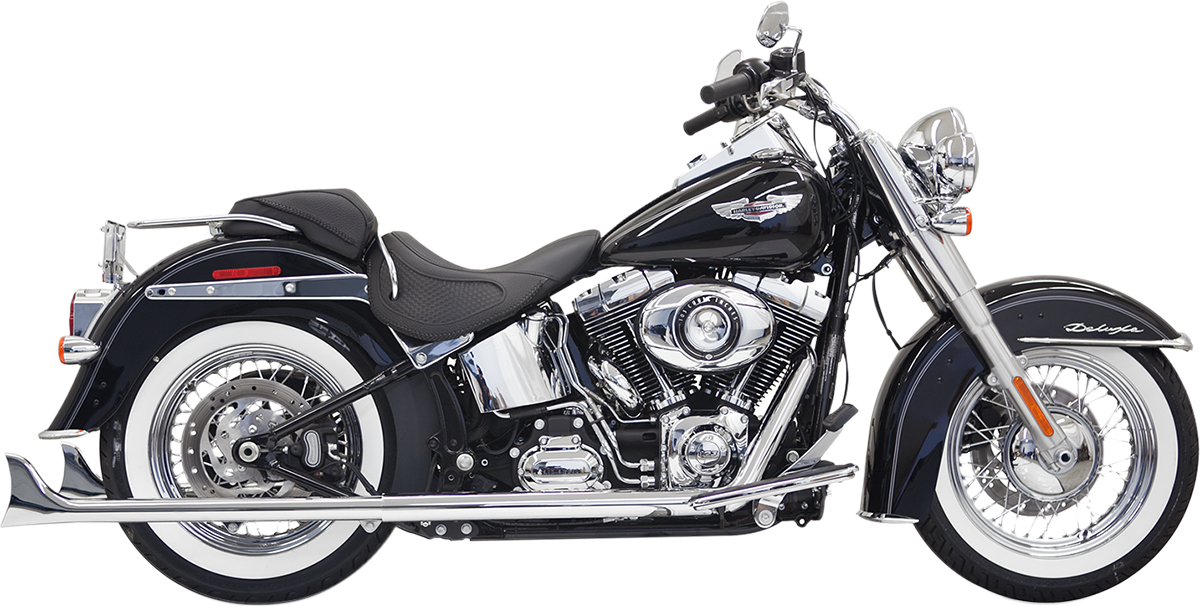 True Duals Exhaust System with Fishtail Mufflers - 30" - Softail
