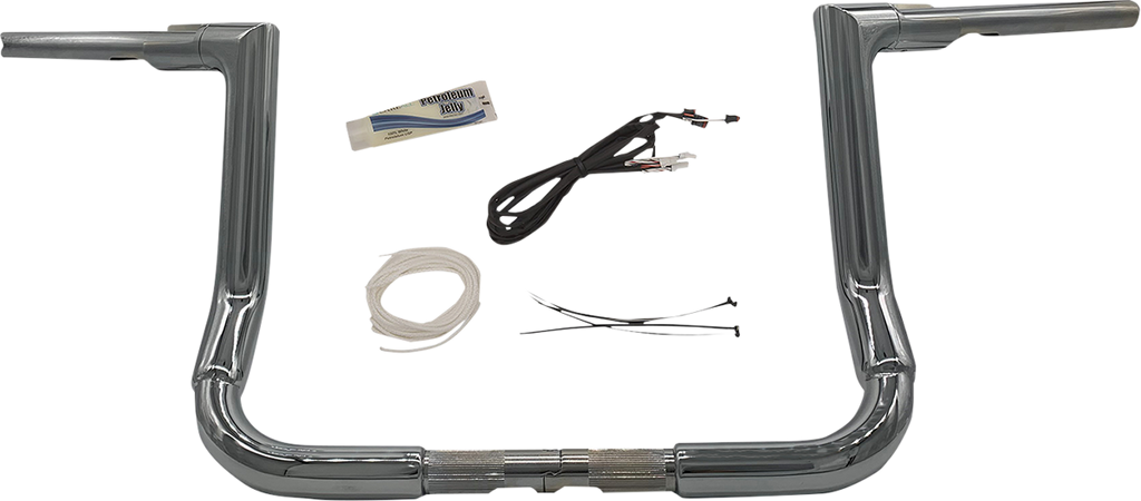 1-1/2" EZ Install Flat Top Handlebar Kit - 12" - Chrome
