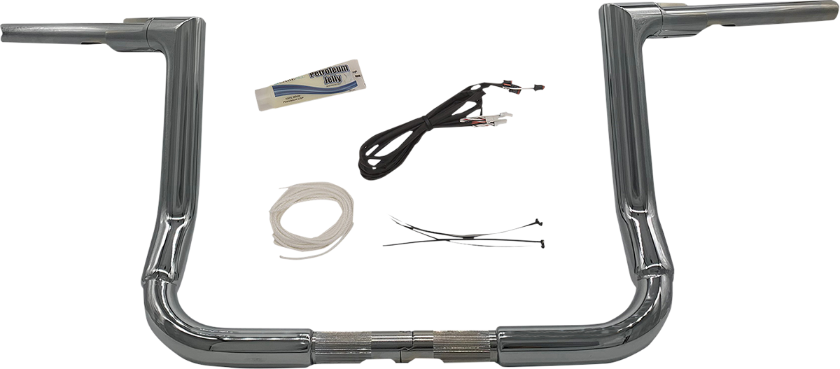 1-1/2" EZ Install Flat Top Handlebar Kit - 12" - Chrome