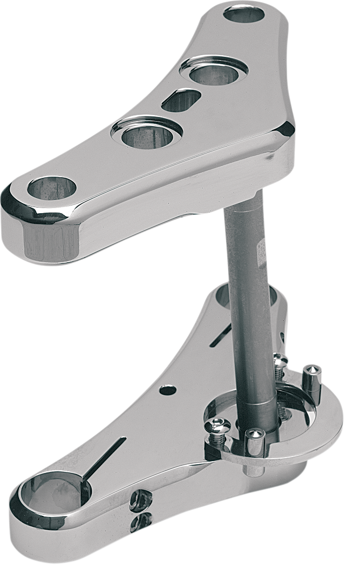 Triple Tree - 41 mm - Chrome - Raked 0° - Elite Radius Groove