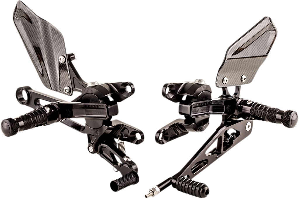 Adjustable Rearset - Black - Aprilia