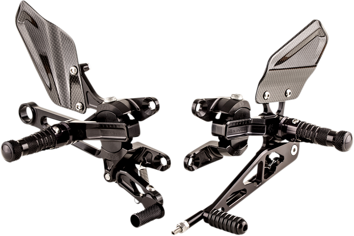 Adjustable Rearset - Black - Aprilia