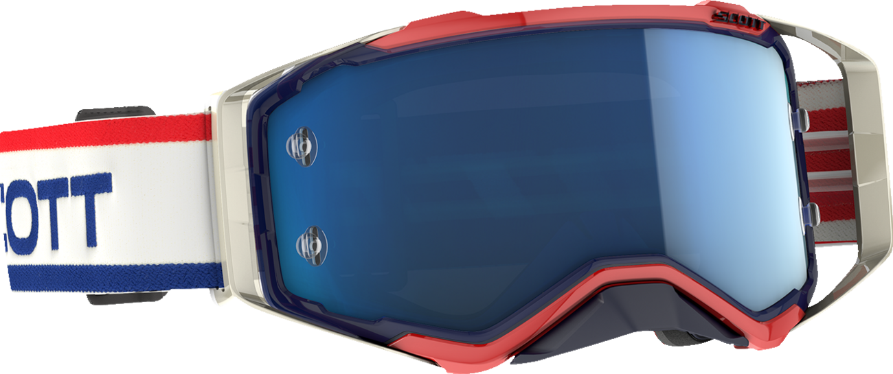 Prospect Goggle - Retro White/Blue - Blue Chrome Works Lens
