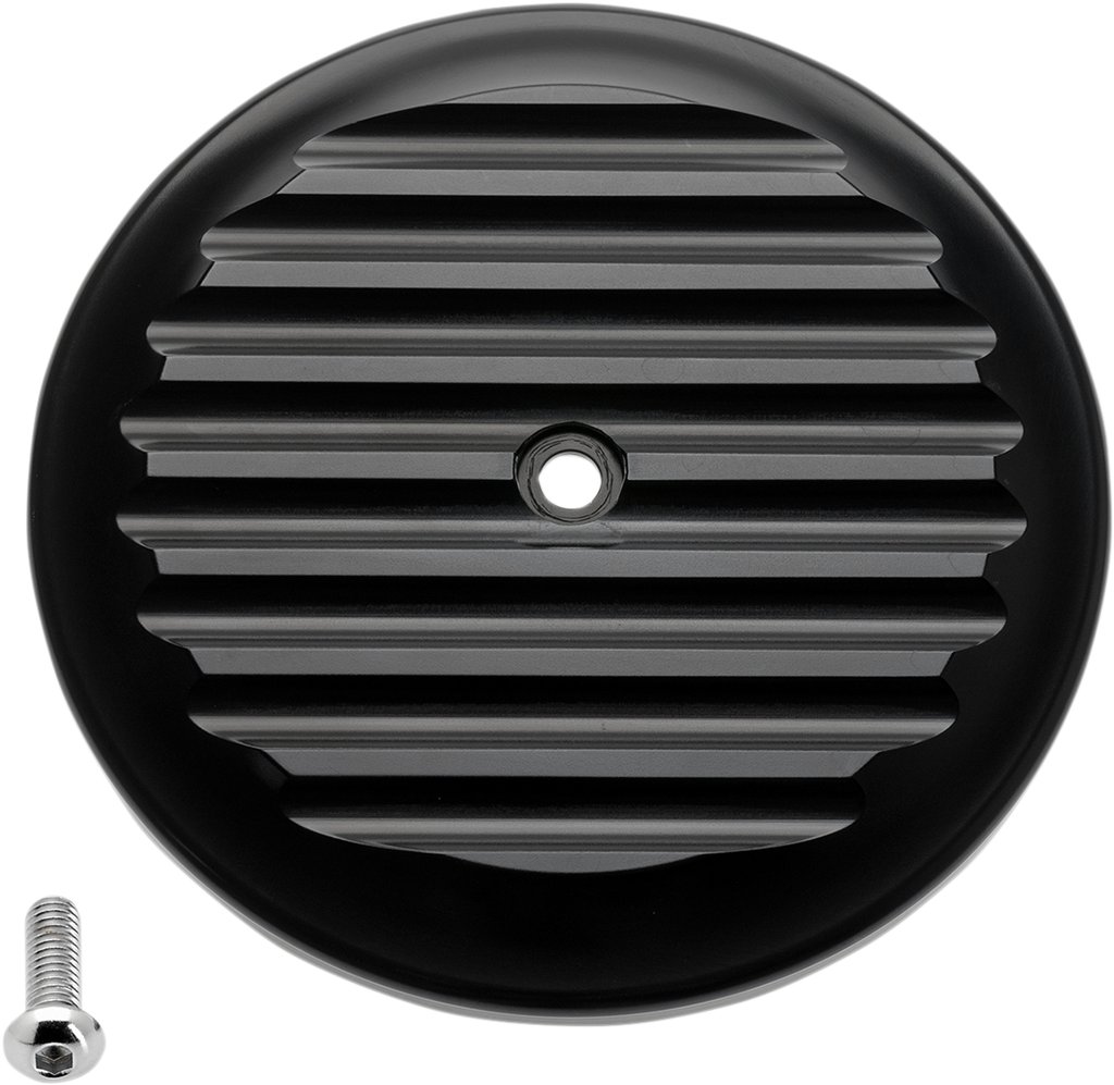 VT Air Cleaner Cover - Finned - Black/Silver