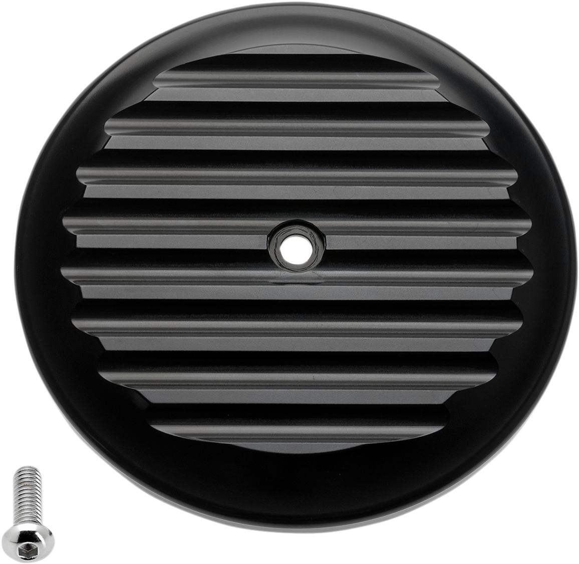 VT Air Cleaner Cover - Finned - Black/Silver