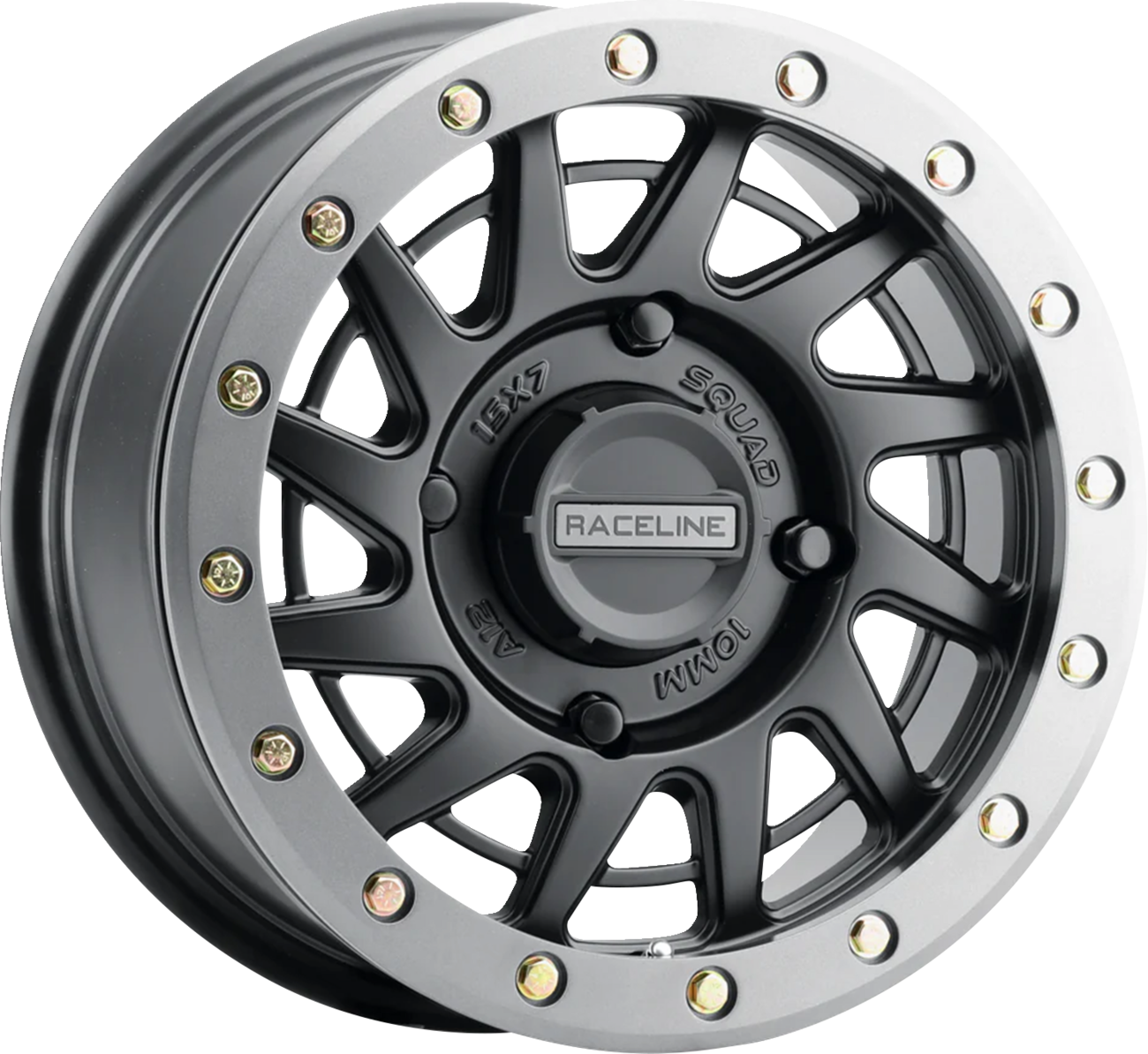 Wheel - Squad - Front/Rear - Hyper Silver/with Black Ring - 15x7 - 4/156 - 6+1 (+38 mm)