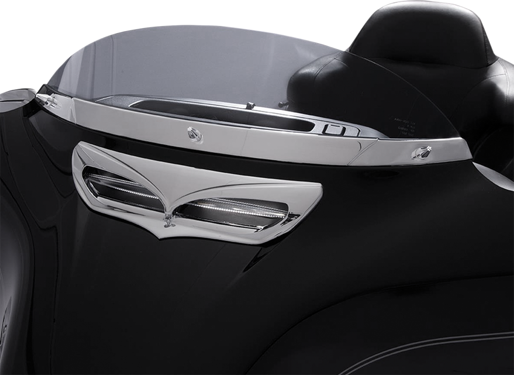 LED Windshield Trim - Chrome - FLH