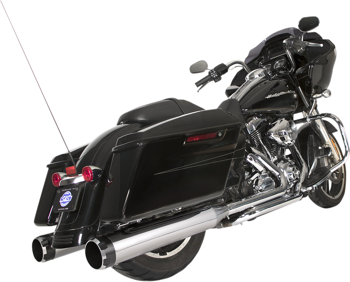 El Dorado Dual Exhaust System - Chrome - Black Thruster