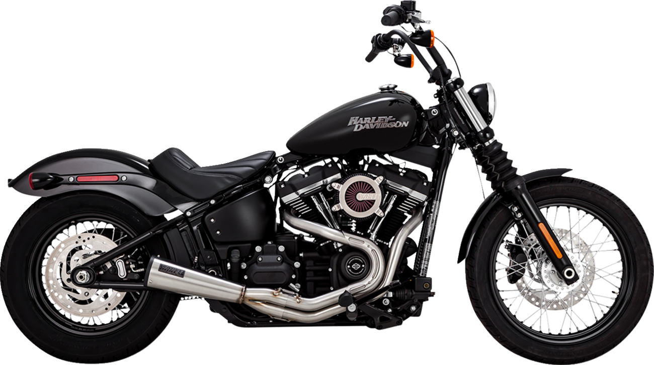 2-into-1 Upsweep Exhaust System - Brushed - Stainless Steel