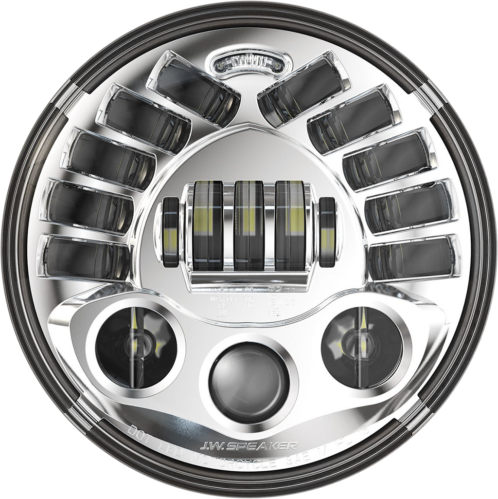Adaptive Headlight with Mount - 7" - Chrome