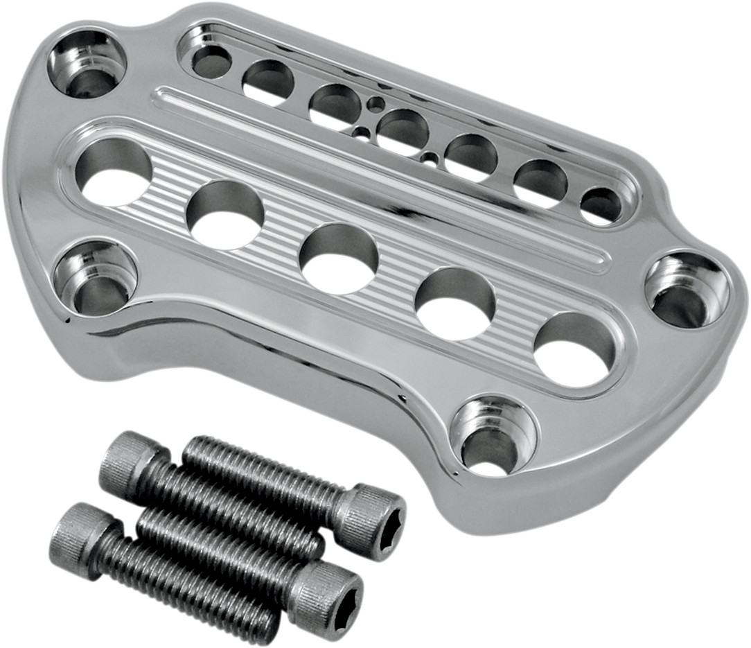 Indicator Light Handlebar Clamp - Instrument Cutout - Chrome
