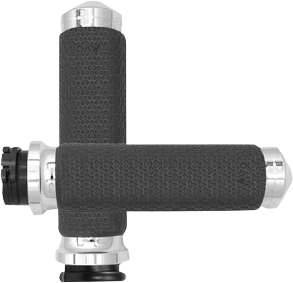 Vibration Dampening Memory Foam Grips - Large - Spike - Chrome