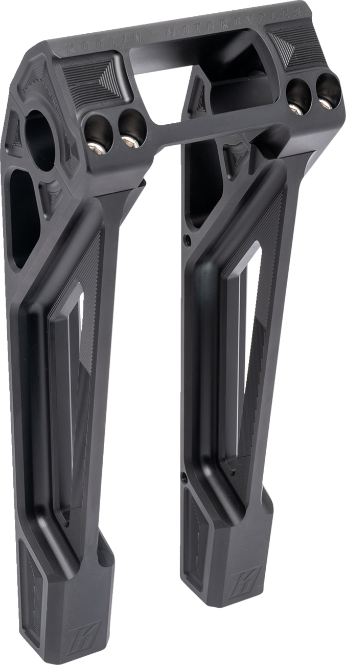 Fastback Risers - Includes Clamp & Gauge Bracket - 8" - Black