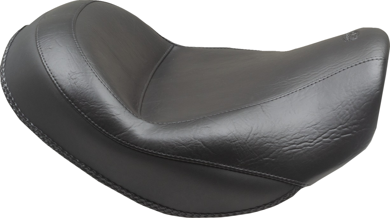 Wide Touring Solo Seat - Black - Plain - with Driver Backrest - C90T '15-'19