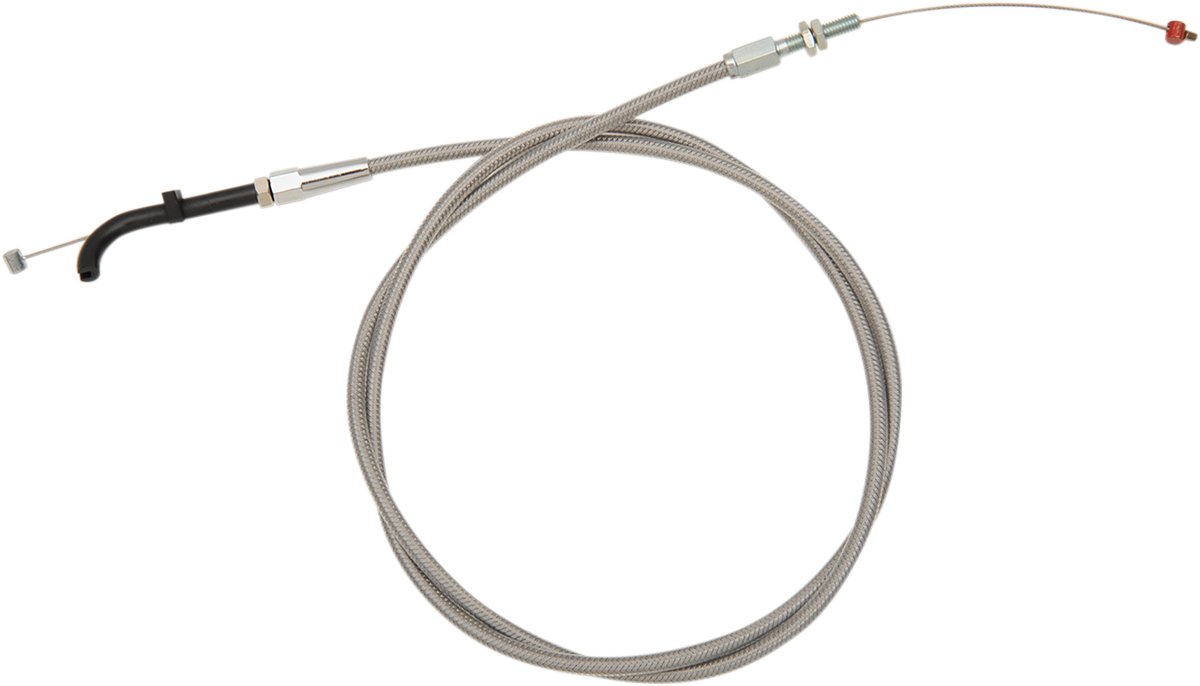 Stainless Steel Throttle Cable - +10" - '02-'07 FLH