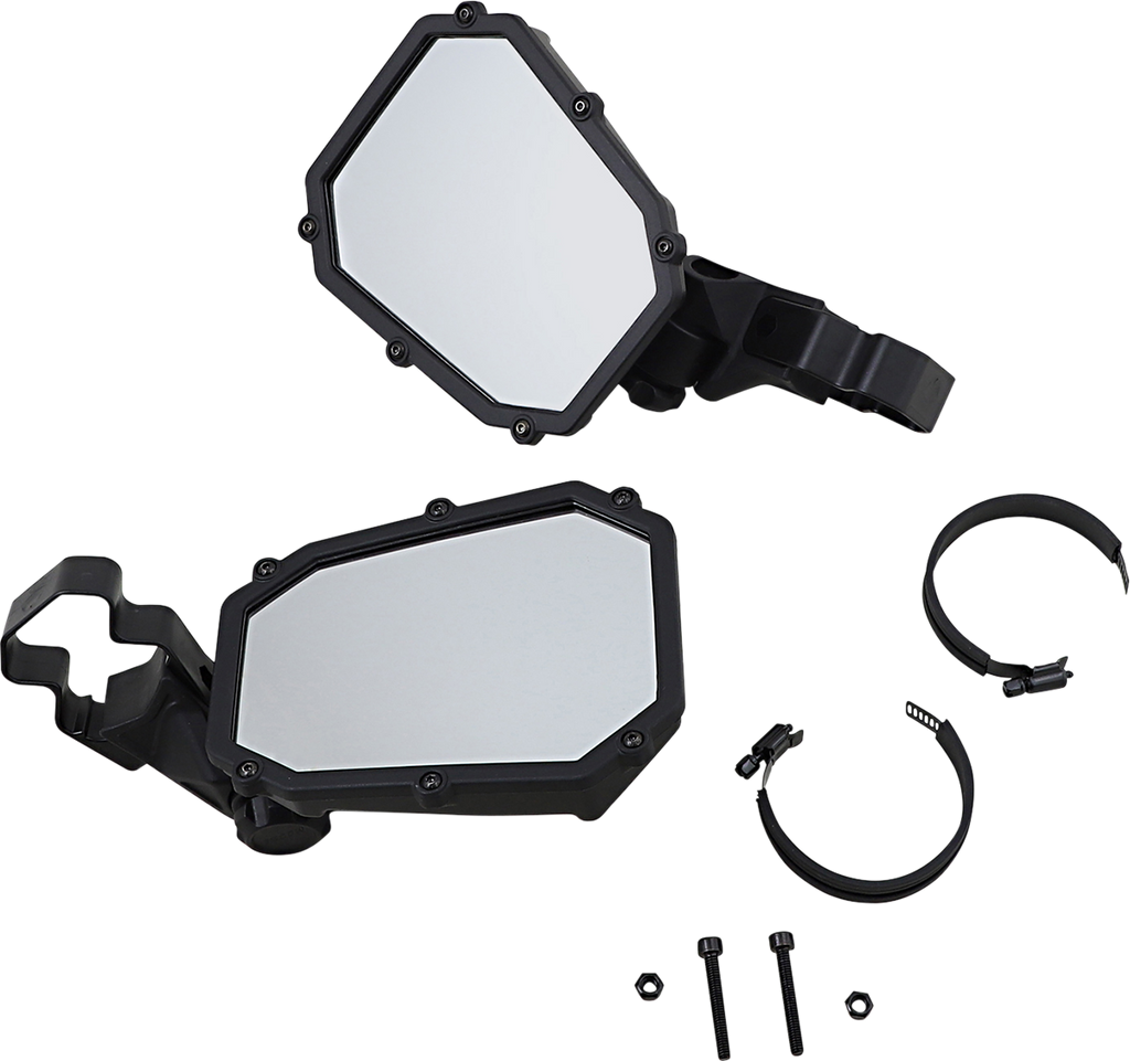 Mirror - Elite - Side View - Octagon - Black