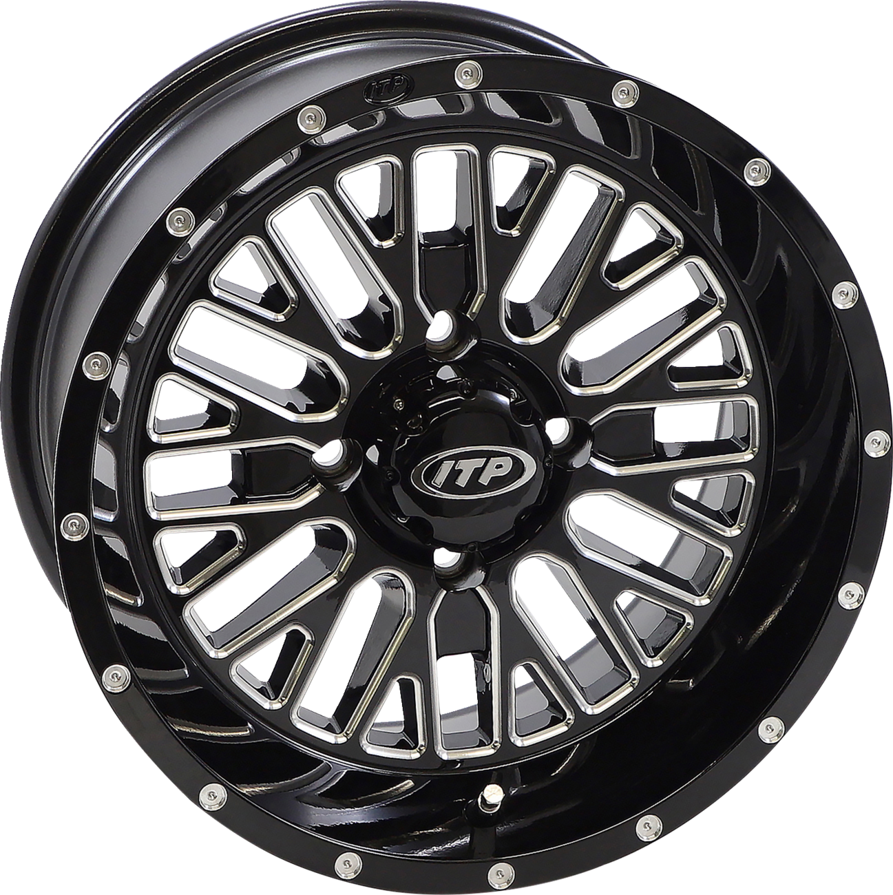 Wheel - Momentum - Front/Rear - Black/Milled - 15x7 - 4/137 - 5+2 (+30 mm)