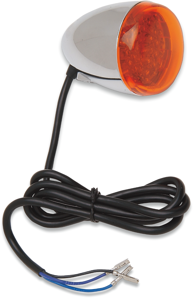 Turn Signal - Red LED - Chrome/Clear