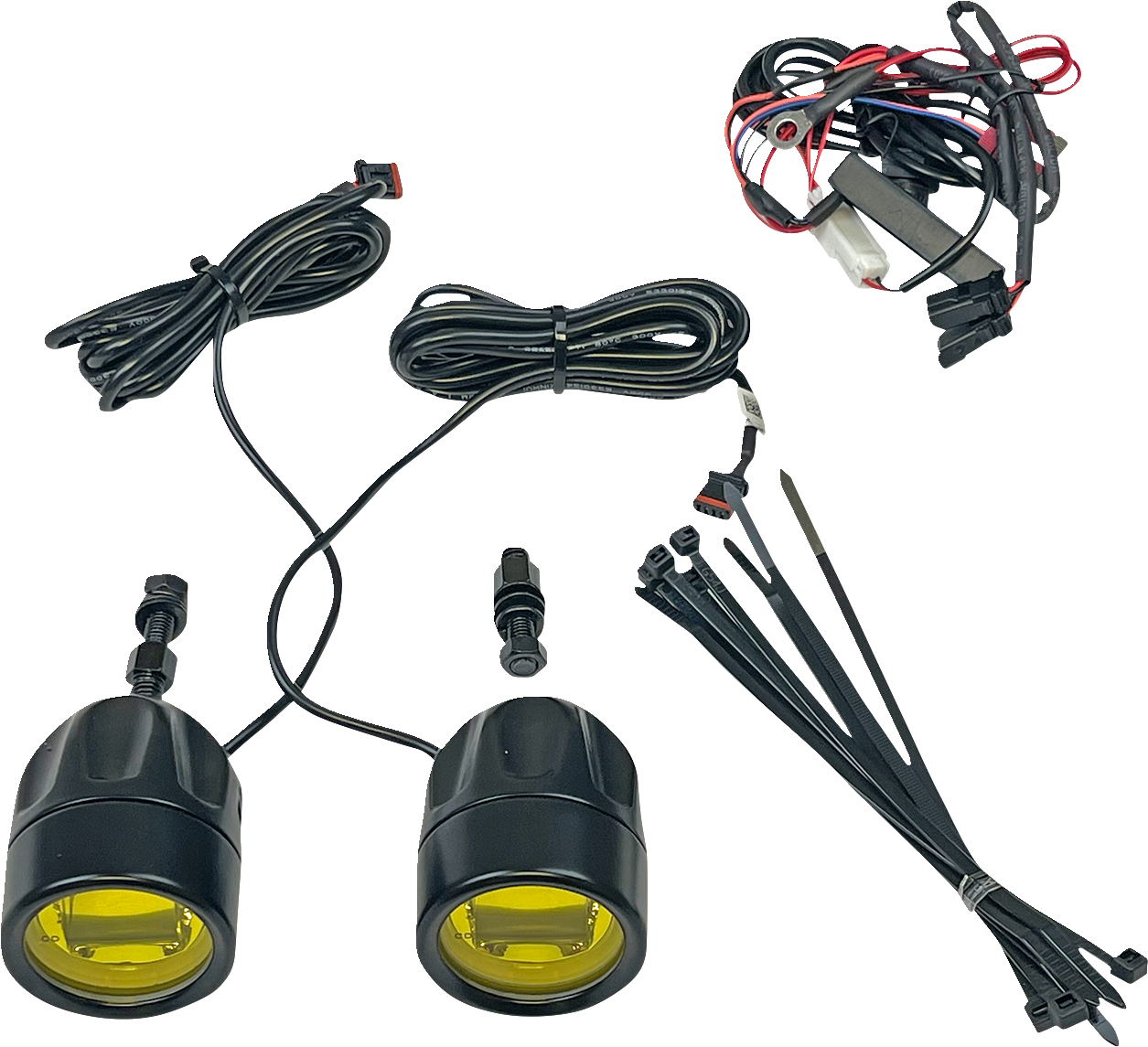 Fog Light - Black - Yellow Lens - Universal