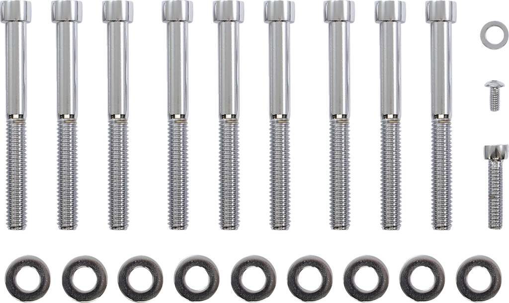 Bolt Kit - Motor Case - Socket-Head - Chrome - M8