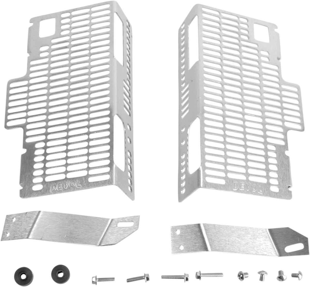 Radiator Guards - Brushed Aluminum - Honda