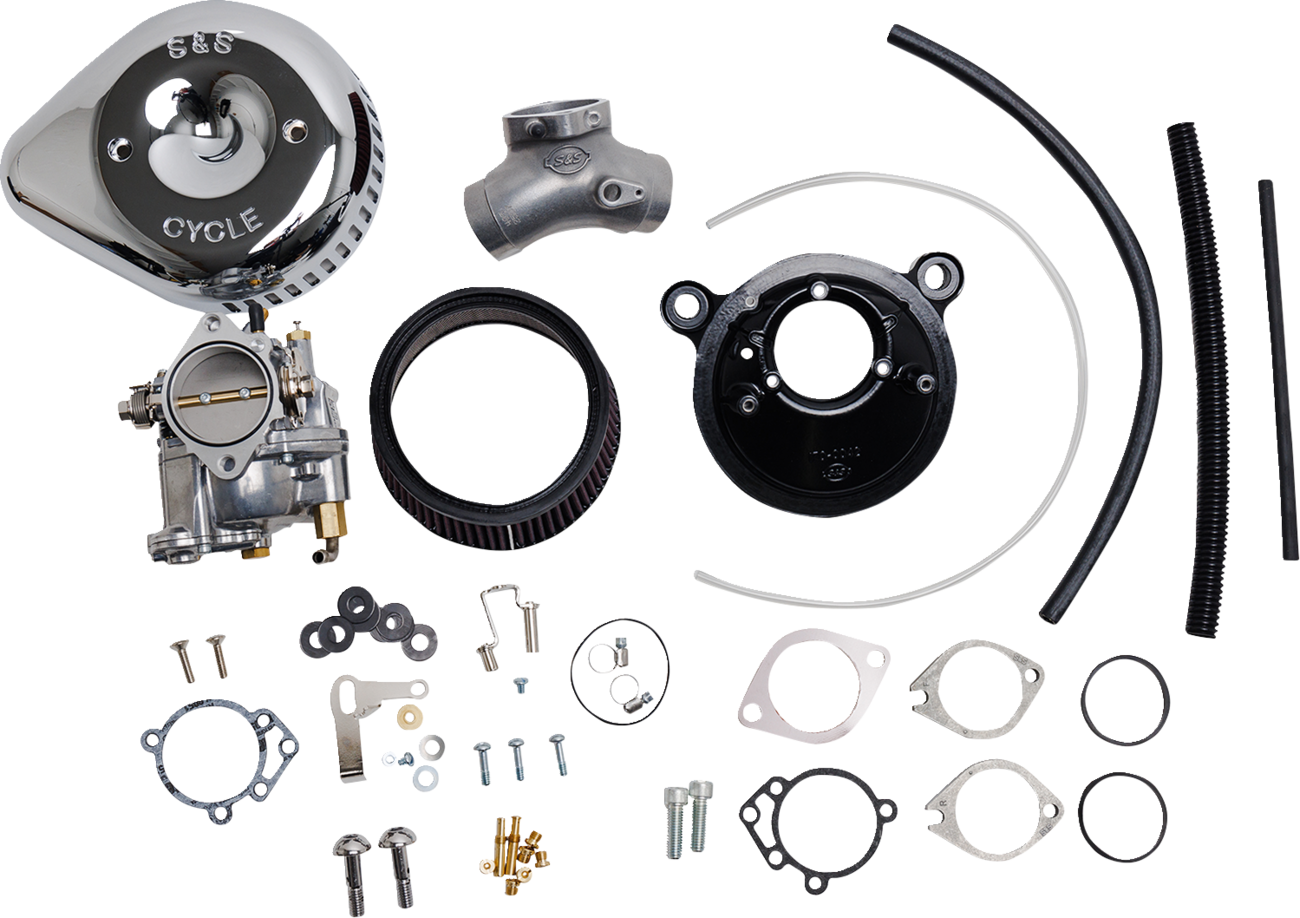 Super G Carburetor with Stealth Air Cleaner Kit - Chrome - Twin Cam